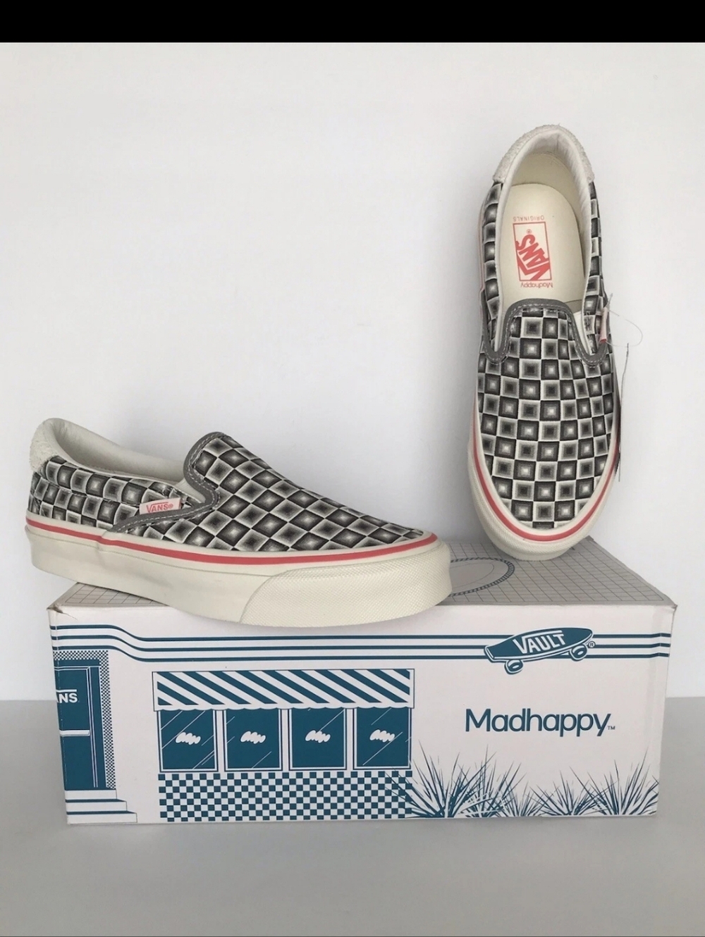Rare Madhappy VANS X Vault OG Slip On 59 Checker Women sz 7 Men's sz 5.5 Unisex